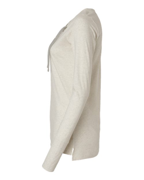 Women's Fine Jersey Lace-Up Long Sleeve T-Shirt | USA Decoration