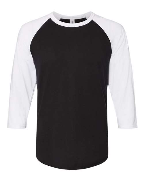 Premium Blend Ringspun Three-Quarter Sleeve Raglan Baseball T-Shirt | USA Decoration
