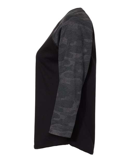 Women's Baseball Fine Jersey Three-Quarter Sleeve Tee | USA Decoration