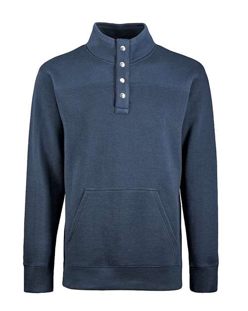 Ripple Fleece Snap Sweatshirt | USA Decoration