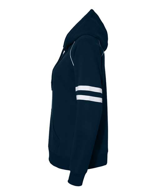 Women's Varsity Fleece Piped Hooded Sweatshirt | USA Decoration