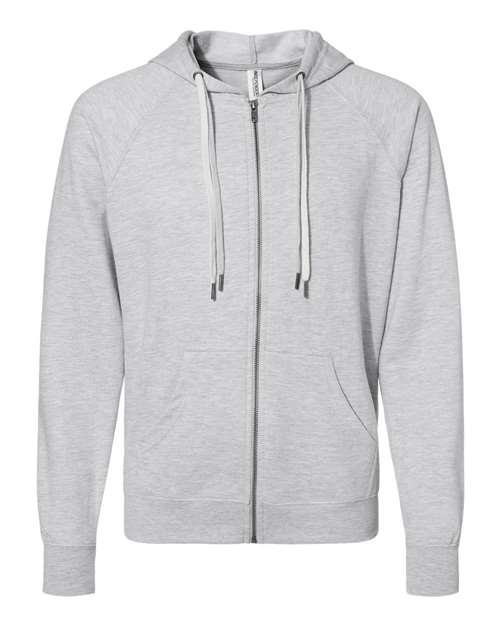 Icon Lightweight Loopback Terry Full-Zip Hooded Sweatshirt | USA Decoration