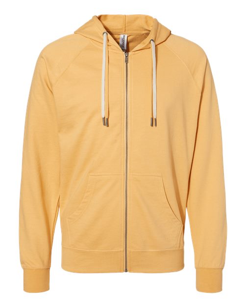 Icon Lightweight Loopback Terry Full-Zip Hooded Sweatshirt | USA Decoration