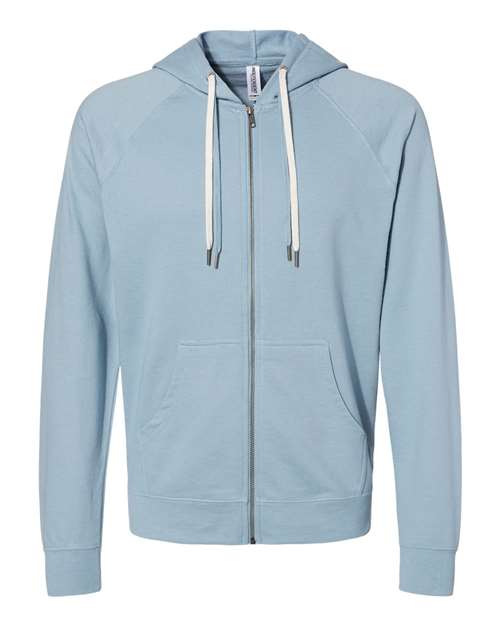 Icon Lightweight Loopback Terry Full-Zip Hooded Sweatshirt | USA Decoration