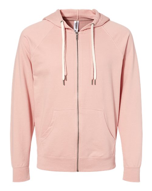 Icon Lightweight Loopback Terry Full-Zip Hooded Sweatshirt | USA Decoration