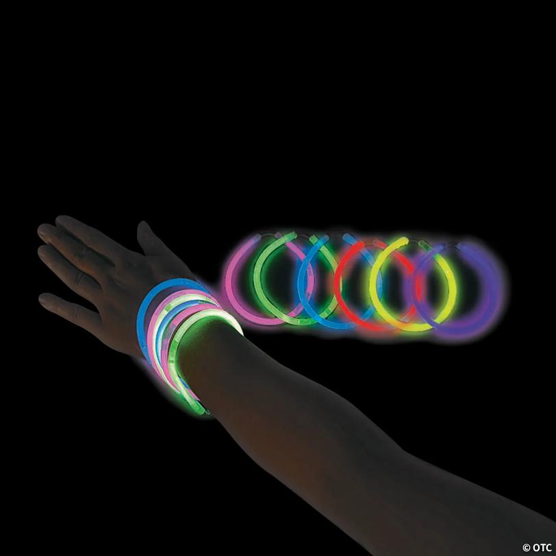 8" Bulk 50 Pc. Glow Bracelet Assortment