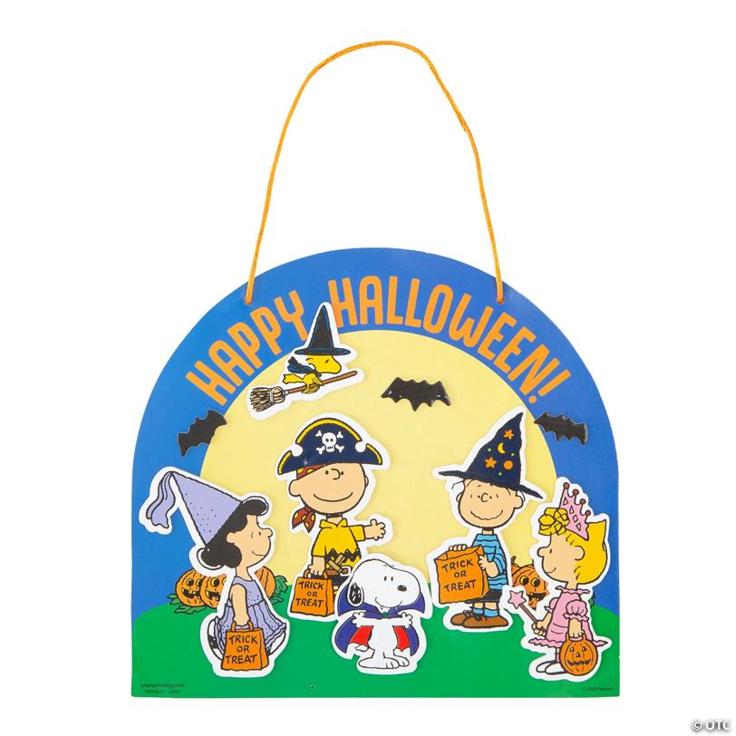 8" x 7 1/4" Peanuts® Halloween Costumes Sign Craft Kit - Makes 12