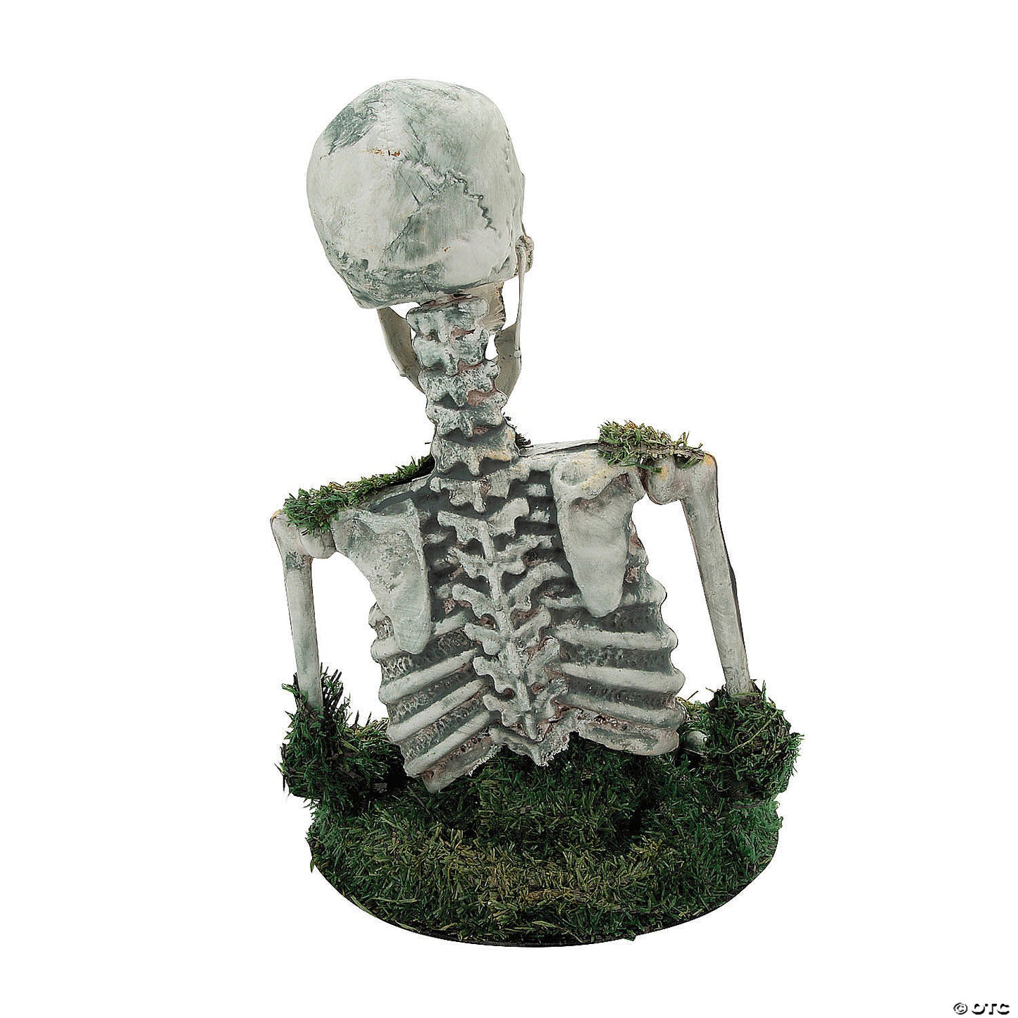 9 3/4" x 14 3/4" Mossy Skeleton Tabletop Animated Prop Halloween Decoration | USA Decoration®