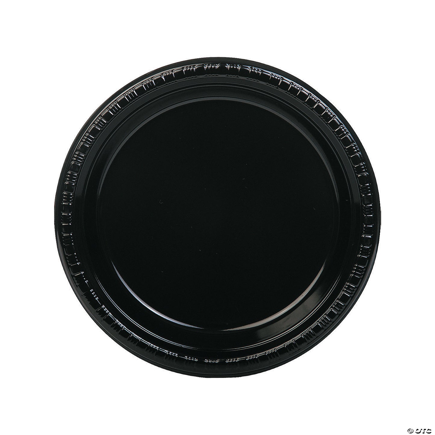 9" Black Disposable Plastic Dinner Plates - 20 Ct.
