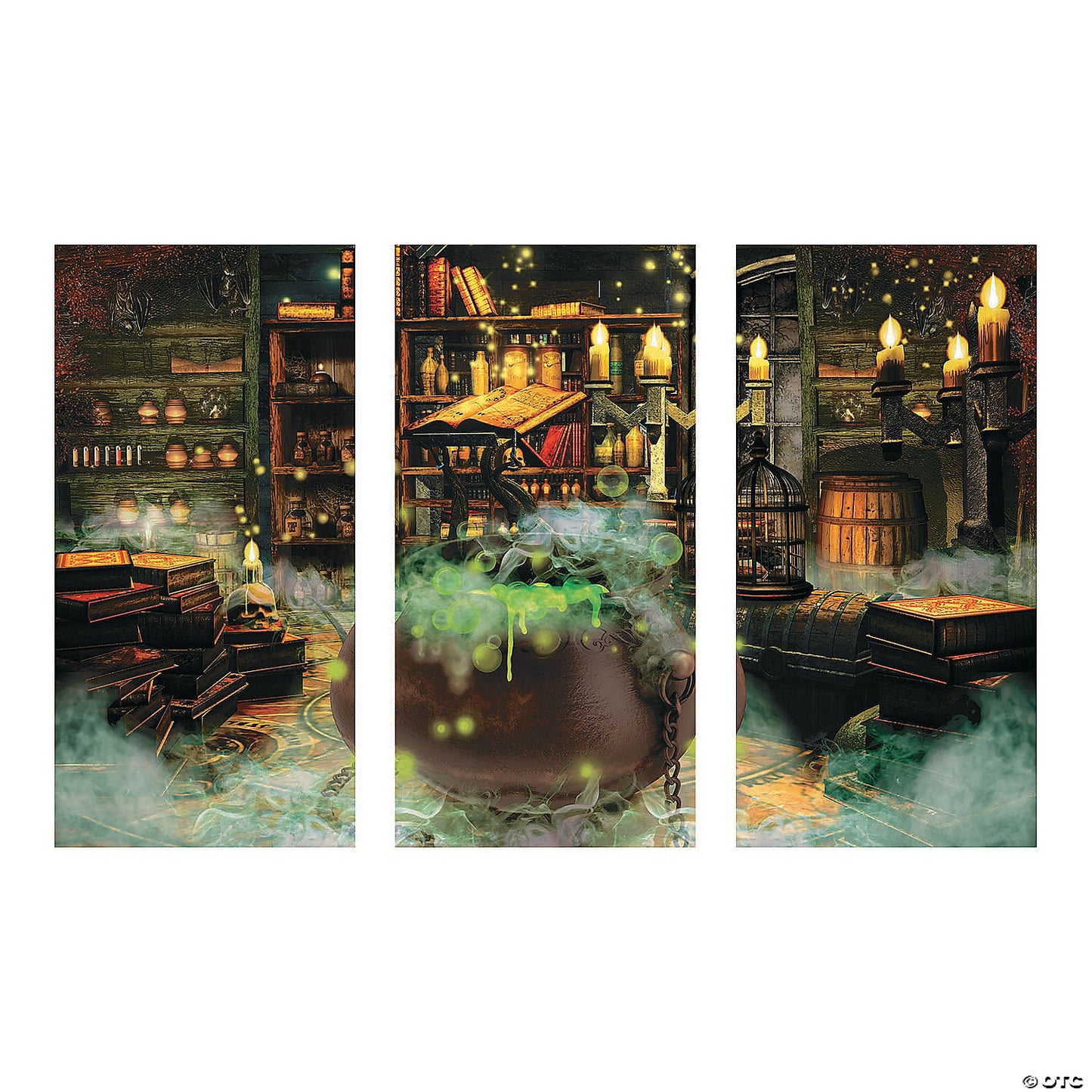 9 Ft. x 6 Ft. Witches’ Kitchen Backdrop Halloween Decoration - 3 Pc. | USA Decoration®