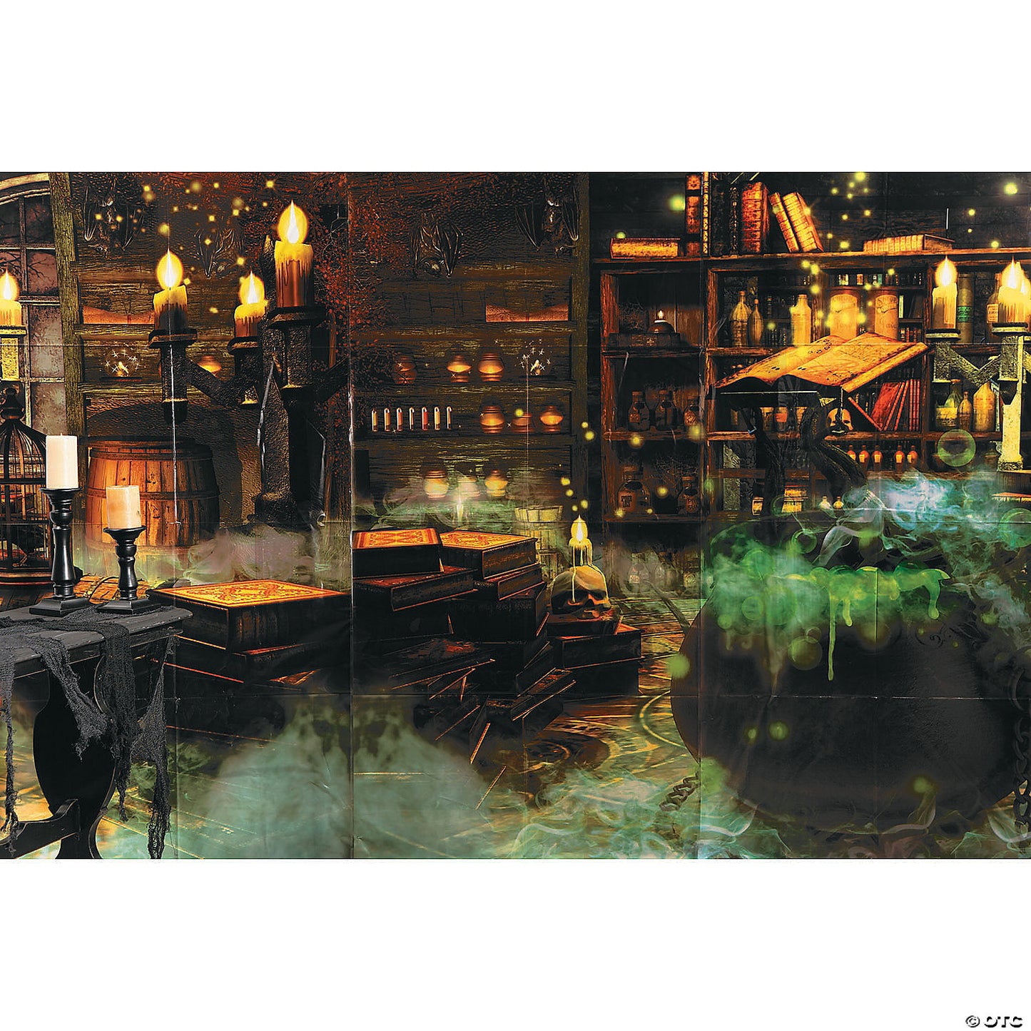 9 Ft. x 6 Ft. Witches’ Kitchen Backdrop Halloween Decoration - 3 Pc. | USA Decoration®