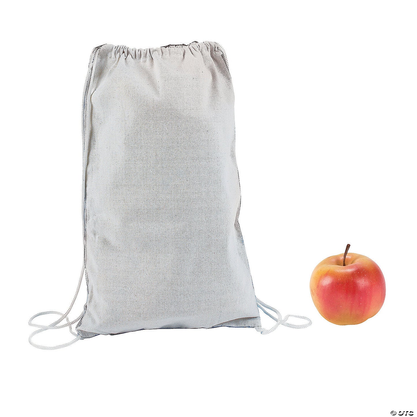 9" x 14" DIY White Canvas Drawstring Bag Coloring Crafts - 12 Pc.