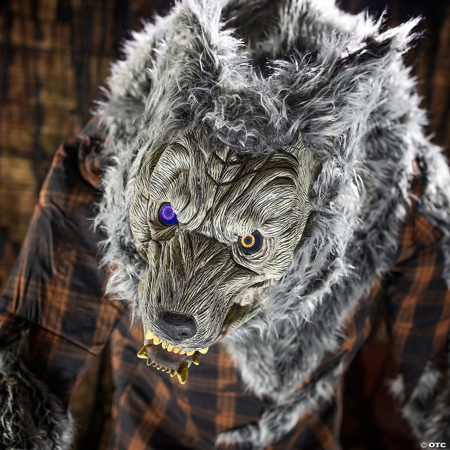 90" Animated Hulking Werewolf in Shirt Pants Halloween Decoration | USA Decoration®