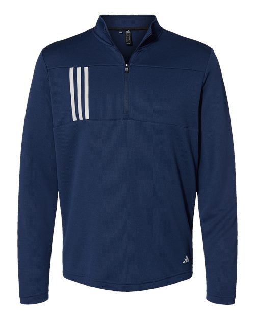 3-Stripes Double Knit Quarter-Zip Pullover | USA Decoration