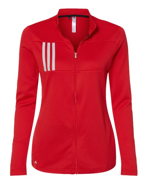 Women's 3-Stripes Double Knit Full-Zip | USA Decoration