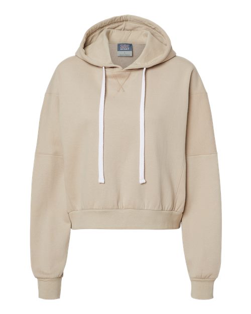 Women's Sueded Fleece Crop Hooded Sweatshirt | USA Decoration