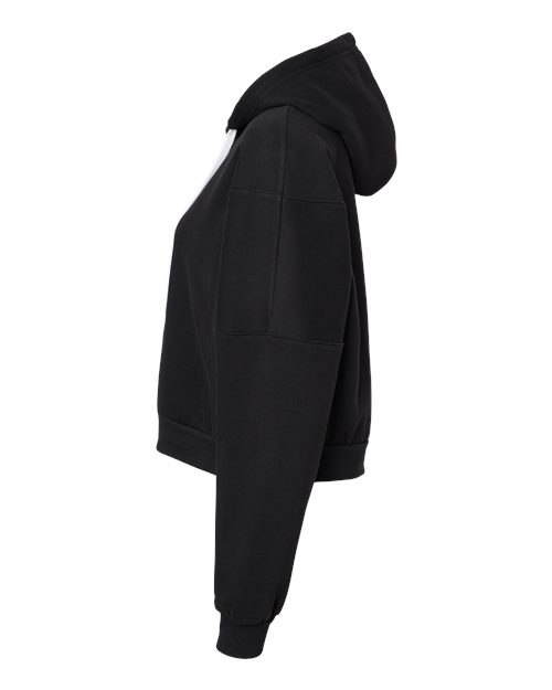 Women's Sueded Fleece Crop Hooded Sweatshirt | USA Decoration