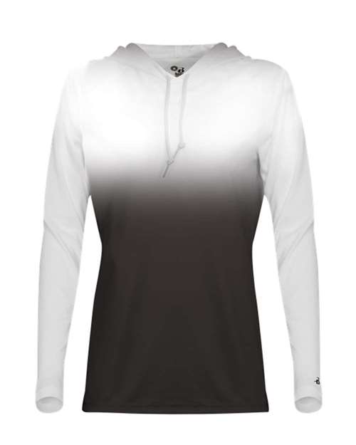 Women's Ombre Long Sleeve Hooded T-Shirt | USA Decoration