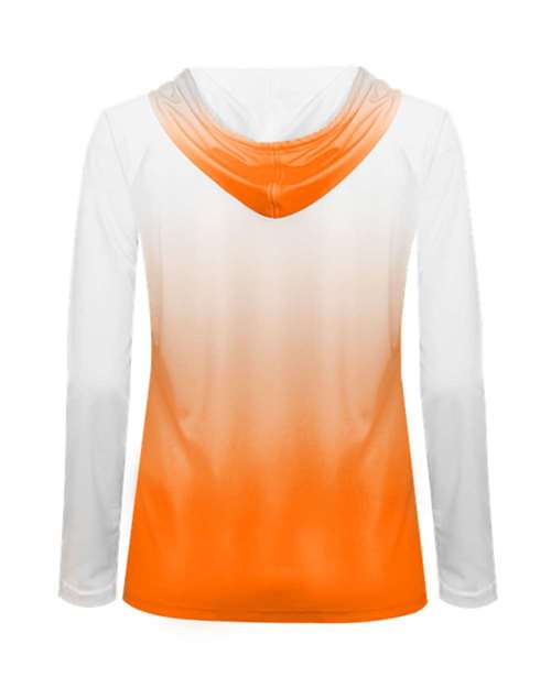 Women's Ombre Long Sleeve Hooded T-Shirt | USA Decoration