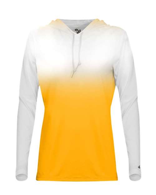 Women's Ombre Long Sleeve Hooded T-Shirt | USA Decoration