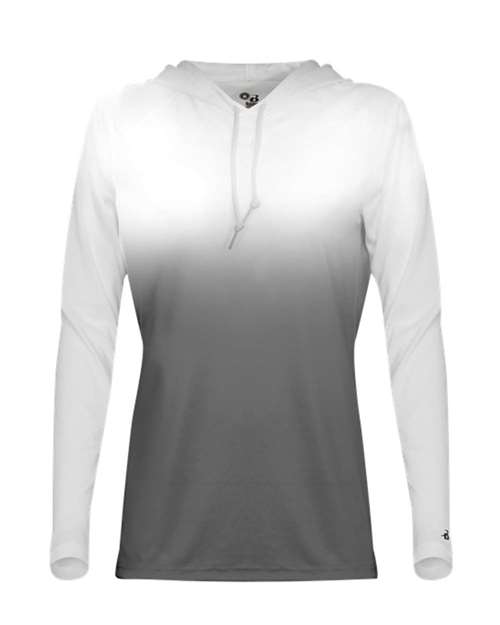 Women's Ombre Long Sleeve Hooded T-Shirt | USA Decoration