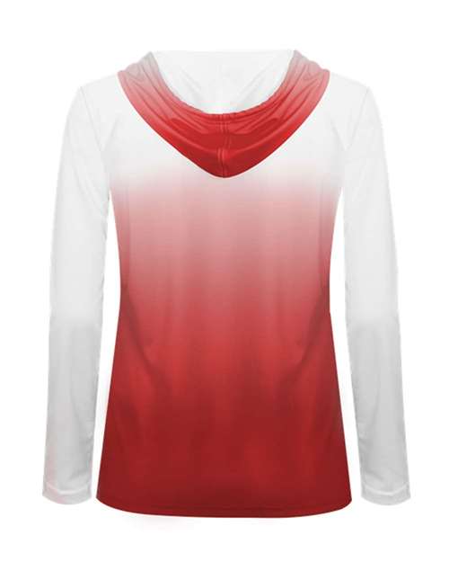 Women's Ombre Long Sleeve Hooded T-Shirt | USA Decoration