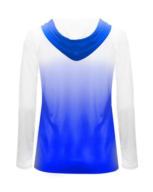 Women's Ombre Long Sleeve Hooded T-Shirt | USA Decoration