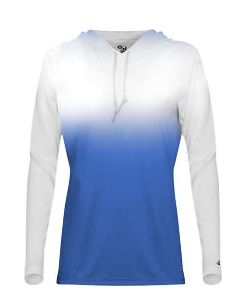 Women's Ombre Long Sleeve Hooded T-Shirt | USA Decoration