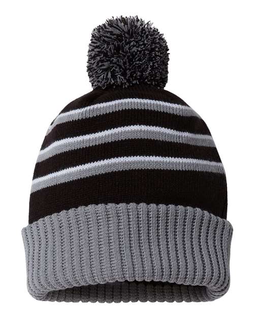 Pom Cuffed Beanie | USA Decoration