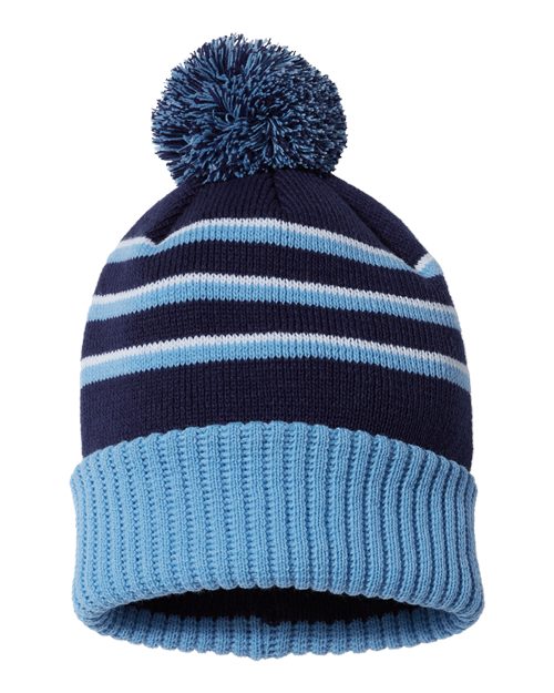 Pom Cuffed Beanie | USA Decoration