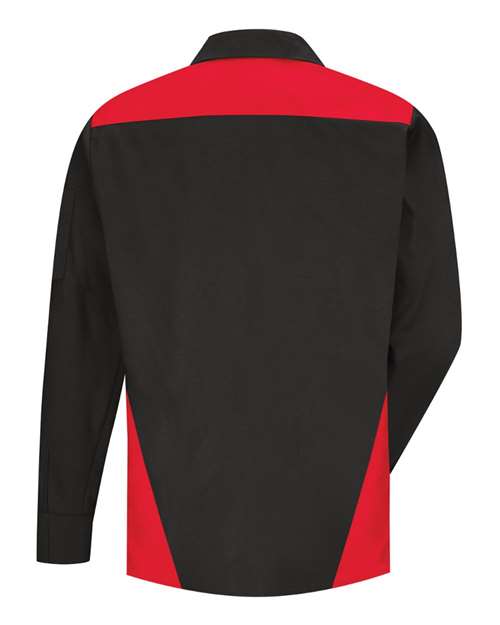 Long Sleeve Tri-Color Shop Shirt | USA Decoration