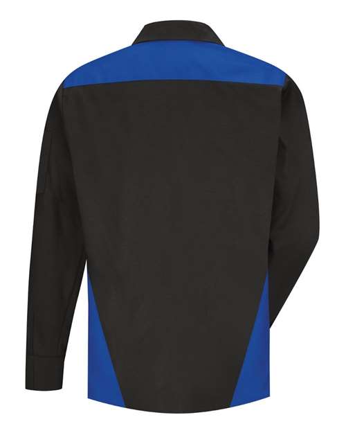 Long Sleeve Tri-Color Shop Shirt - Tall Sizes | USA Decoration