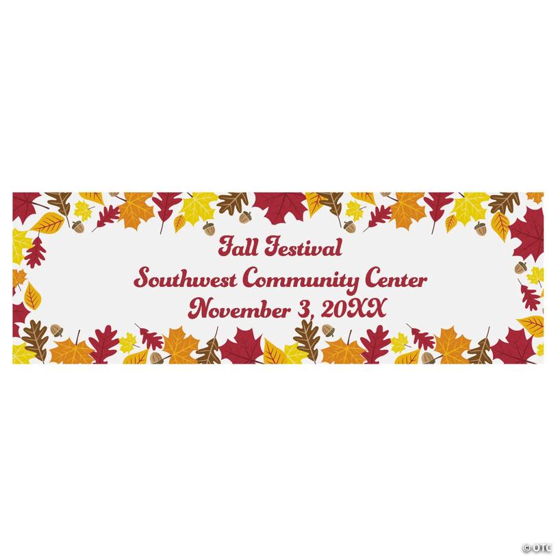 90" x 29" Fall Custom Banner - Large