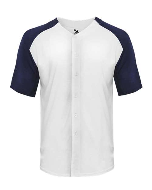 Triblend Full Button T-Shirt | USA Decoration