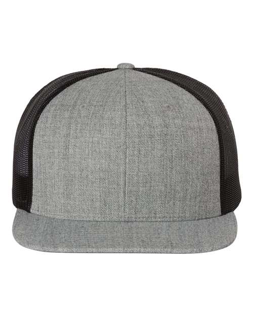 Wool Blend Flat Bill Trucker Cap | USA Decoration