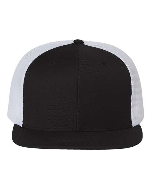 Wool Blend Flat Bill Trucker Cap | USA Decoration