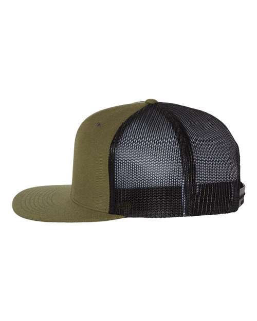 Wool Blend Flat Bill Trucker Cap | USA Decoration