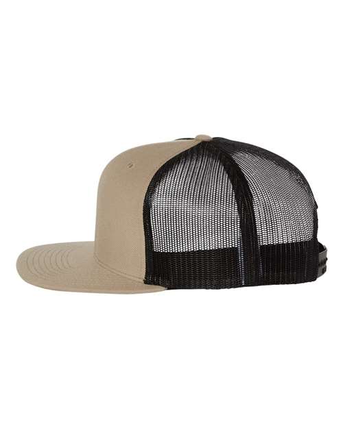 Wool Blend Flat Bill Trucker Cap | USA Decoration