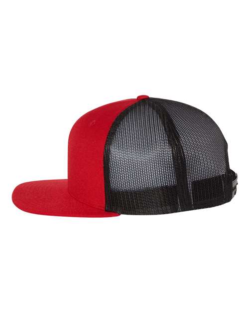 Wool Blend Flat Bill Trucker Cap | USA Decoration