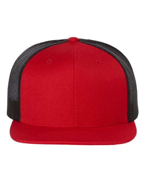 Wool Blend Flat Bill Trucker Cap | USA Decoration