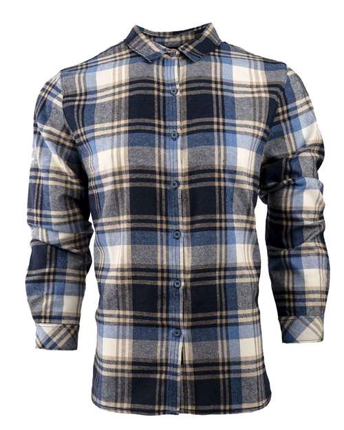 Women's No Pocket Yarn-Dyed Long Sleeve Flannel Shirt | USA Decoration