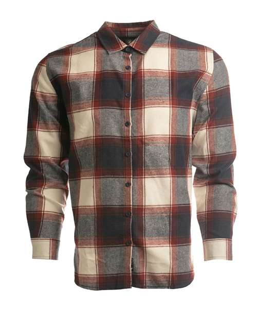 Women's No Pocket Yarn-Dyed Long Sleeve Flannel Shirt | USA Decoration