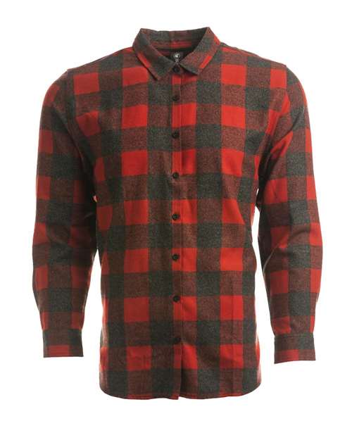 Women's No Pocket Yarn-Dyed Long Sleeve Flannel Shirt | USA Decoration