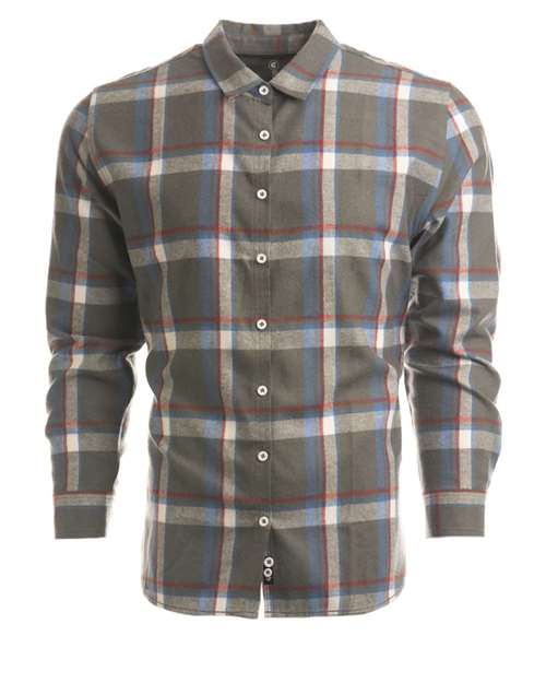 Women's No Pocket Yarn-Dyed Long Sleeve Flannel Shirt | USA Decoration