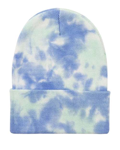 12" Tie-Dyed Cuffed Beanie | USA Decoration