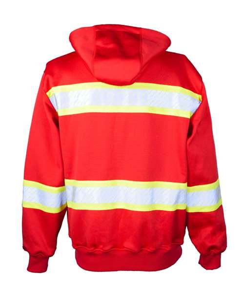 EV Series® Enhanced Visibility Full-Zip Hooded Sweatshirt | USA Decoration