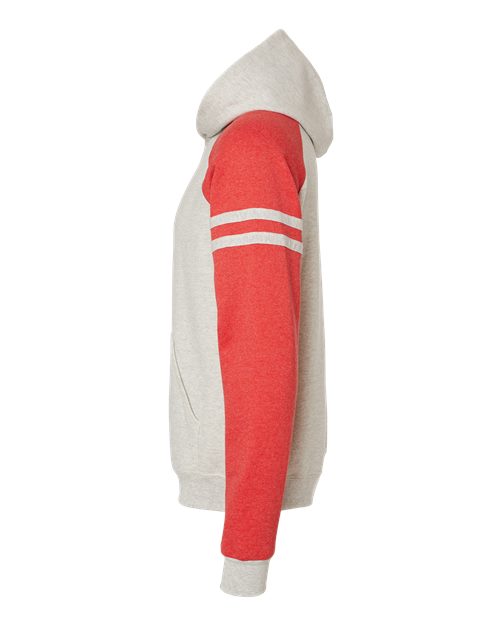 Nublend® Varsity Colorblocked Raglan Hooded Sweatshirt | USA Decoration