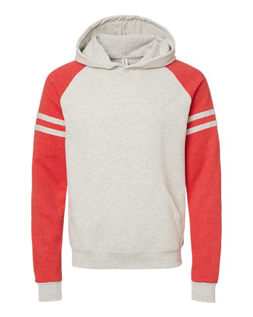 Nublend® Varsity Colorblocked Raglan Hooded Sweatshirt | USA Decoration