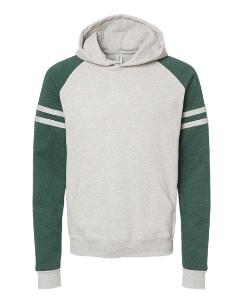 Nublend® Varsity Colorblocked Raglan Hooded Sweatshirt | USA Decoration