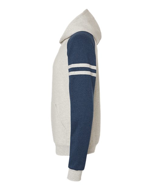 Nublend® Varsity Colorblocked Raglan Hooded Sweatshirt | USA Decoration
